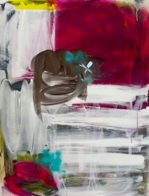 WHEN RED MEETS WHITE | 80 x 100 x 4 cm